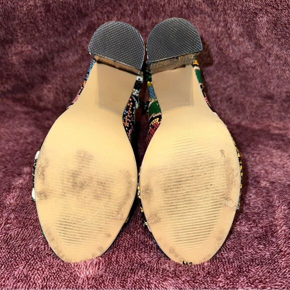 Multi-Color Snake Skin Open Toed Booties - Picture 5 of 5